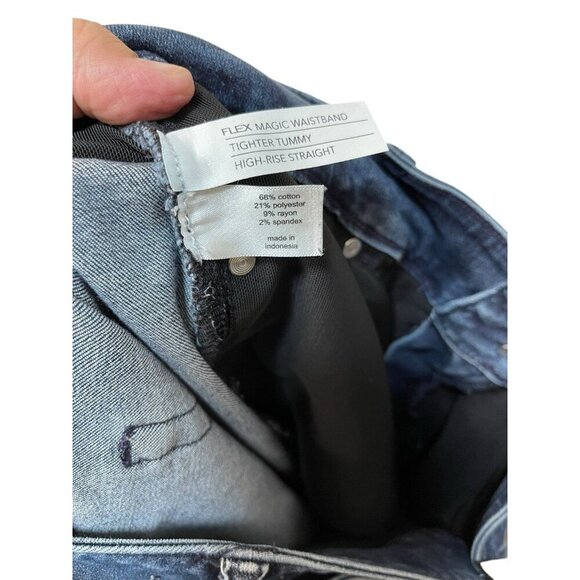 LANE BRYANT FLEX MAGIC WAISTBAND TIGHTER TUMMY HIGH-RISE STRAIGHT JEANS SIZE 20 - Picture 4 of 7